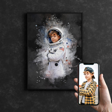 Pittura fotografica commemorativa personalizzata
